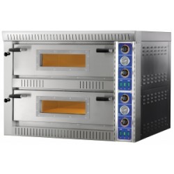 Forno pizza elettrico 2 camera 70 x 70 cm con vetro