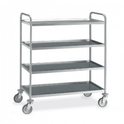 Carrello Inox a 4 piani stampati