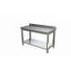 Tavolo inox 60 x 70    H 85 cm Con Alzatina