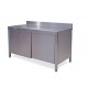 Tavolo Armadiato inox 100 x 70    H 85 cm Con Alzatina